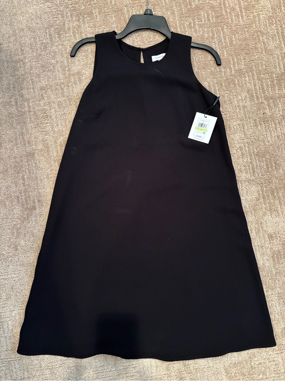 Calvin Klein Black Sleeveless A-Line Dress